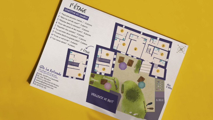 VIGNETTE-la-retirade Plan déssiné du Gite de la Retirade