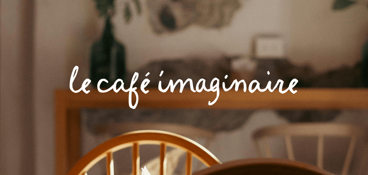 Le café imaginaire-logo sur fond 
