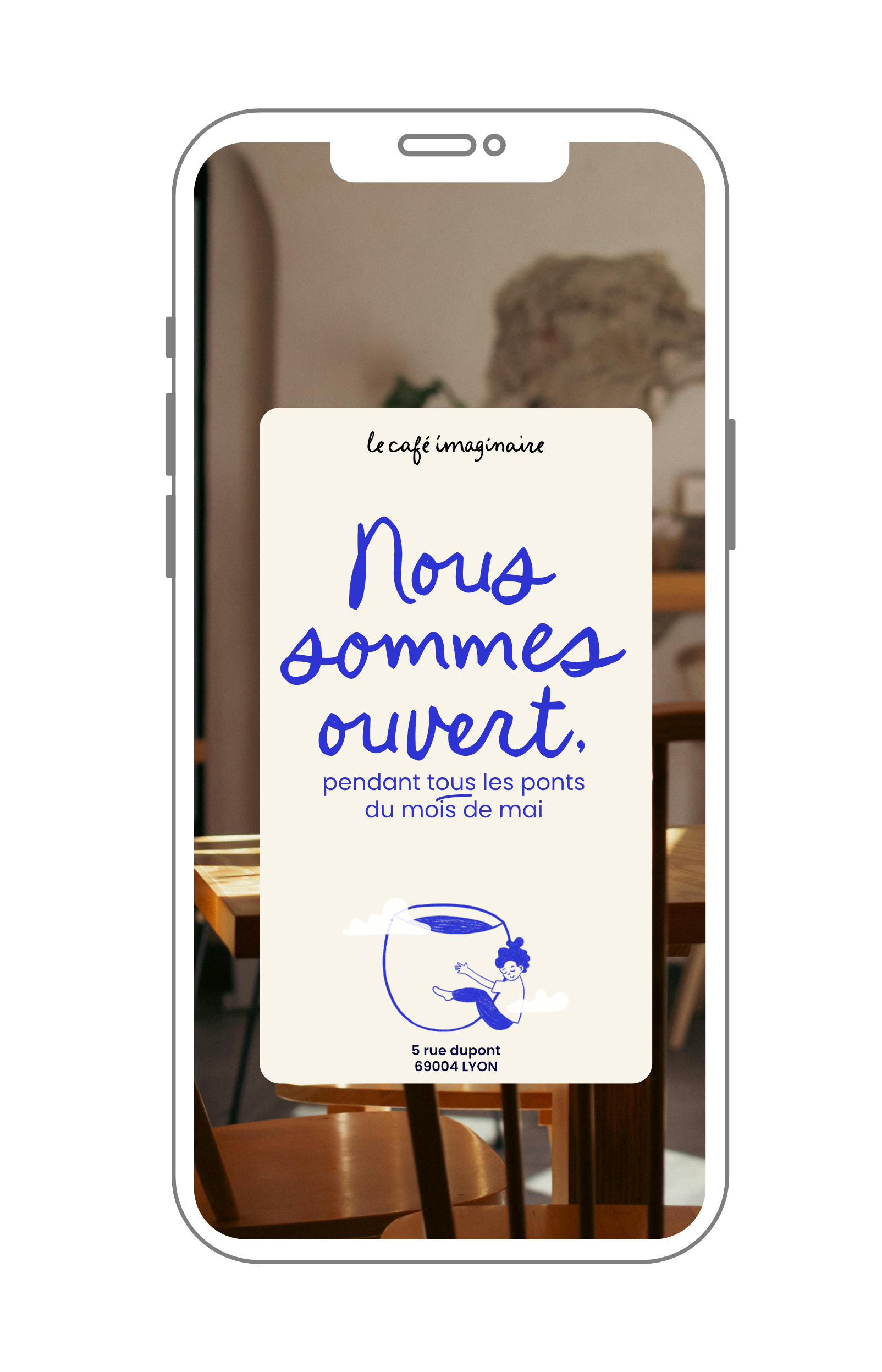Image-carré échran de téléphone avec une mise en page