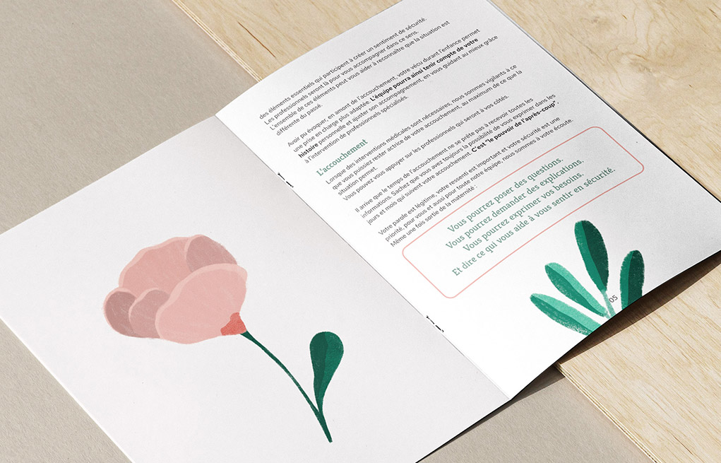logos interieur d'une brochure illustrée